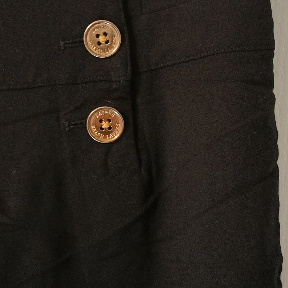 Lauren Ralph Lauren/Sailor Dress Pants/Women 12/Black/High Waist Wide Leg - Picture 5 of 7